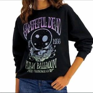 JUNK FOOD | Grateful Dead black band crewneck sweatshirt - avalon ballroom